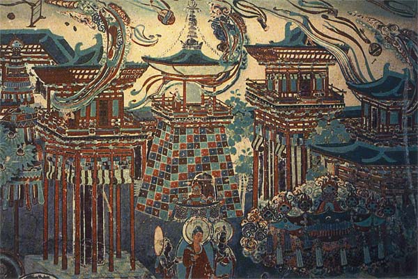 敦煌217窟淨土變局部 敦煌217窟淨土變局部