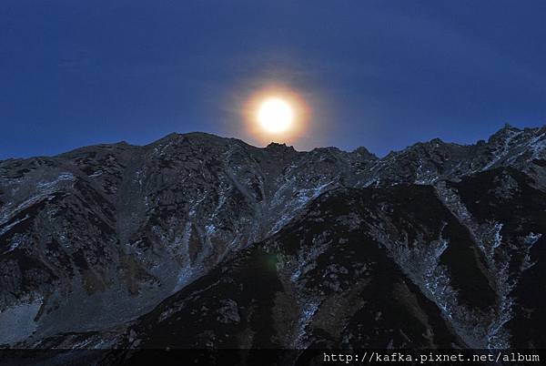 立山連峰上的月亮 立山連峰上的月亮