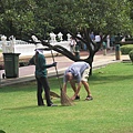 度假的外國人幫忙打掃公園(我敬佩你 老兄)