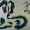 D0503＜綠島＞_彩墨宣紙_江蓋世(2013) Chiang kai-Shih's Calligraphy