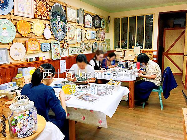 [學員作品] 教學紀錄 木器彩繪課程 愛麗絲下午茶