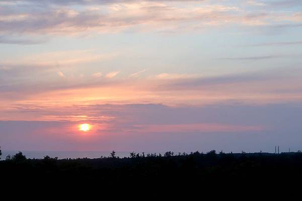 能登飯店房間看出去的海景與夕日