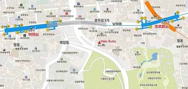 Han Suites map