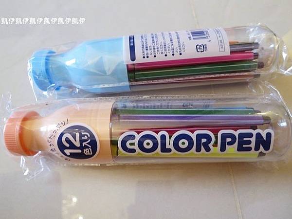 寶特瓶造型12色彩色筆