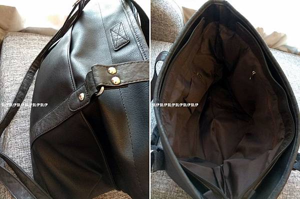 黑色3WAY真皮質感包包