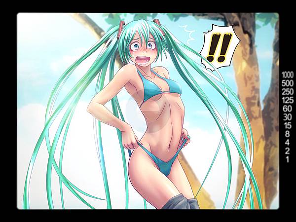 Konachan.com - 121751 aqua_eyes aqua_hair bikini blush hatsune_miku swimsuit takouji twintails undressing vocaloid.jpg