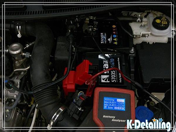 FORD福特2017年Fiesta 1.0 EcoBoost電瓶更換後進行發電機日間電力負載檢測.jpg