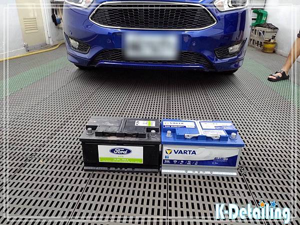 FORD福特2015~2018年FOCUS MK3.5電瓶更換前新舊電瓶規格比較示意圖電瓶外觀315*175*175黑色為原廠電瓶藍灰色為VARTAEFB電瓶尺寸均為.jpg