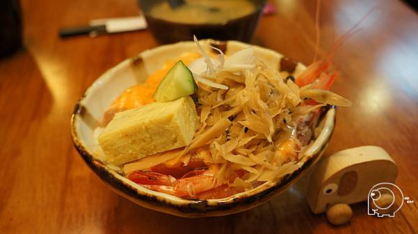 炙燒干貝三色丼