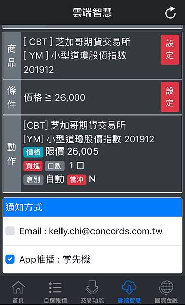 【蝦咪】手機也有海外期貨雲端智慧單-二擇一單、停損停利單、觸