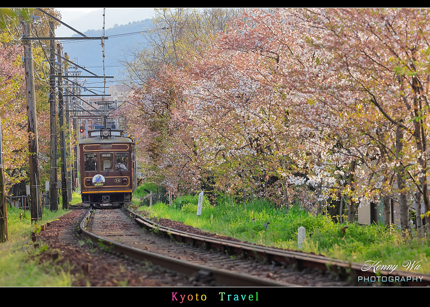 京都嵐山 の 嵯峨野小火車 & 京福電鐵