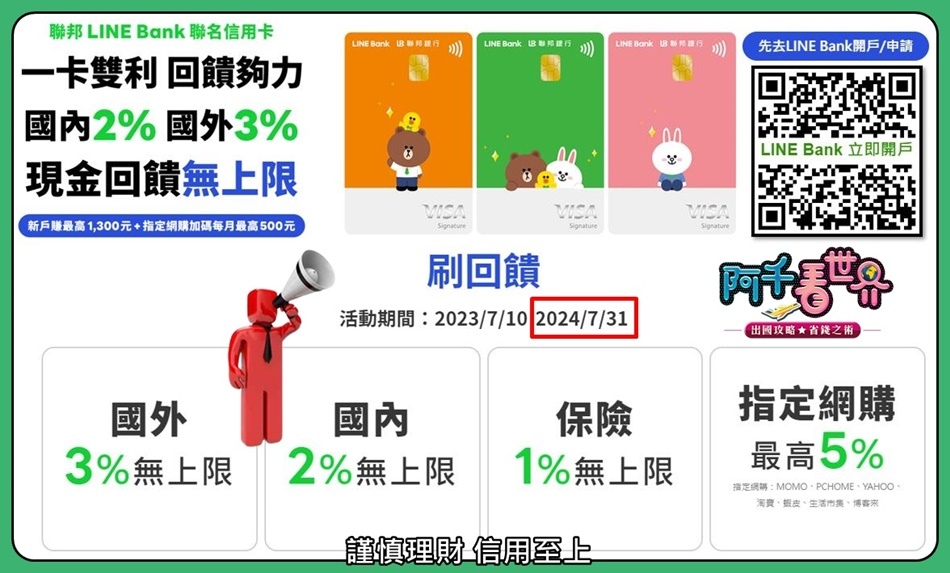 LINE Bank聯名卡！有「聯邦LINE Bank聯名卡」