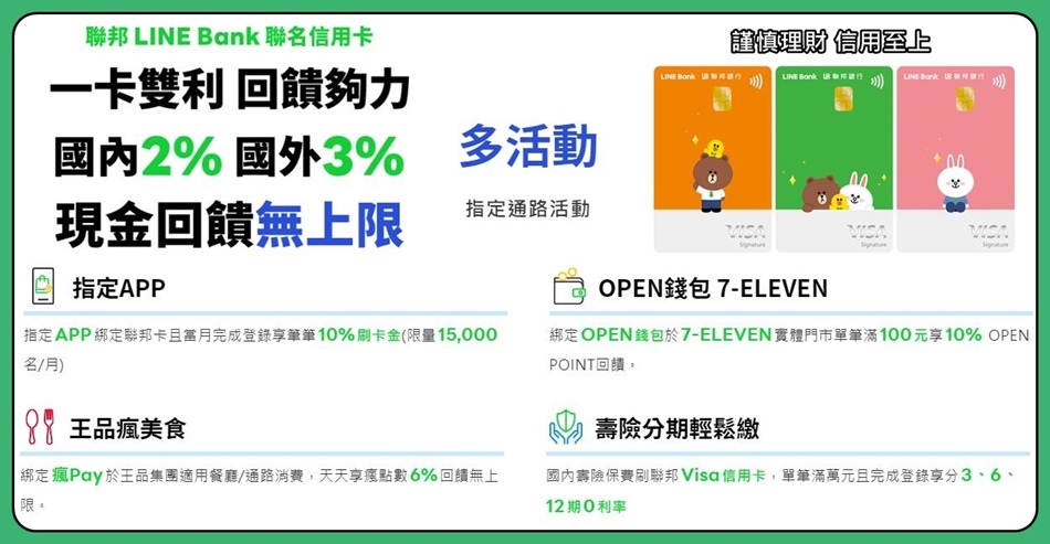 LINE Bank聯名卡！有「聯邦LINE Bank聯名卡」