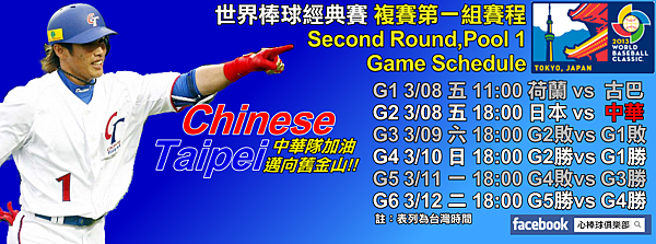 中華隊複賽賽程表