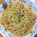 第一次烹調的 Carbonara，賣相跟味道都不錯~Yeah