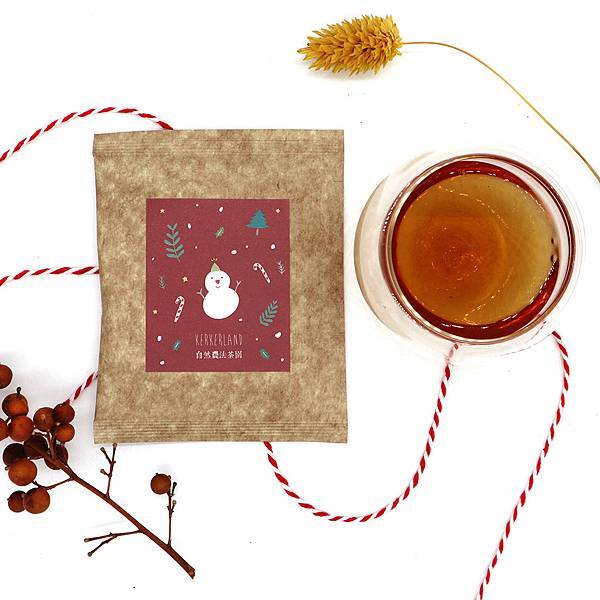 Natural Farming Tieguanyin Tea Bag-Christmas Series-A Set of Four - ชา - วัสดุอื่นๆ หลากหลายสี