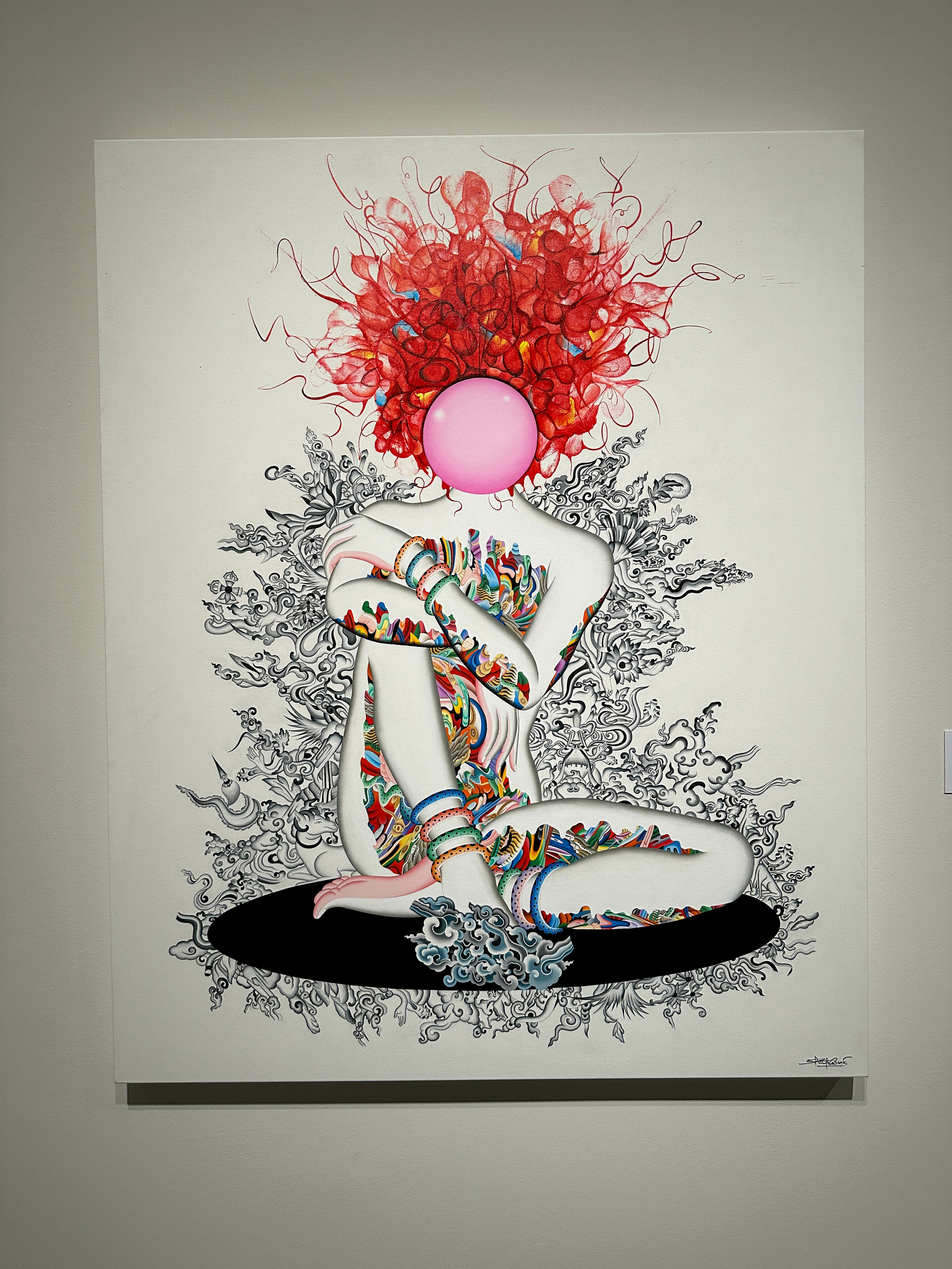 尼泊爾與不丹的當代藝術家從古老的唐卡與佛教符號出發，將其融入