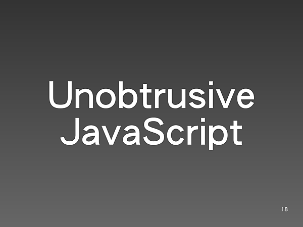 Unobtrusive JavaScript 1