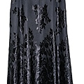 NET黑色繡花及膝裙，緞面材質 M size