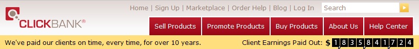 clickbank已發出超過18億美金的佣金