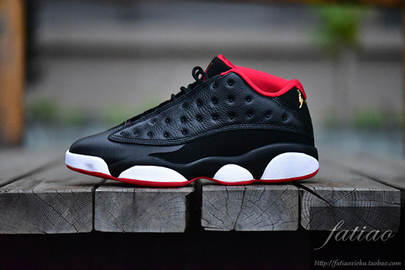 retro 13 black red gold