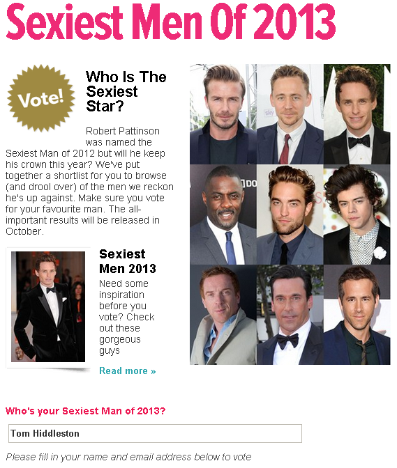 GLAMOUR Sexiest Men Of 2013