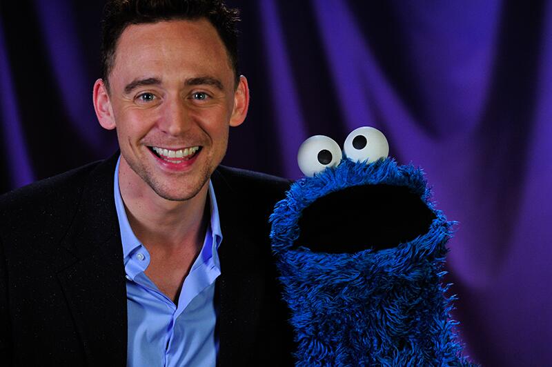 Tom Hiddleston & Cookie Monster 