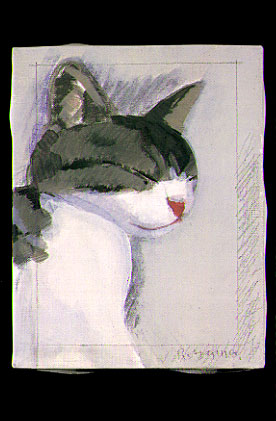山城隆一 Ryuichi Yamashiro 猫版画