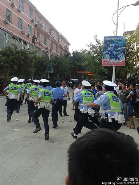 10月11日，雲南省景洪市勐龍鎮發生大規模警民流血衝突，警方開槍打傷多位村民。（網絡  圖片）