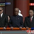 2009年，中共前總理朱鎔基大閱兵時穿「喪服」。（網絡圖片）