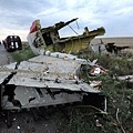 7月17日，馬航MH17航班，在烏克蘭頓涅茨克和盧甘斯克之間的色赫傑爾斯克鎮上空墜毀。(Photo credit should read   DOMINIQUE FAGET/AFP/Getty Images)