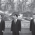 18大，江澤民在常委中硬安插了至少3名江派人馬：張高麗、劉雲山、張德江（由左至右）。（AFP）