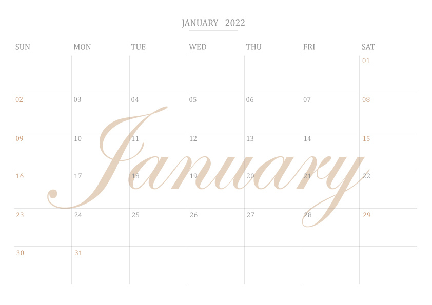 2022年空白行事曆下載_奶茶灰.jpg 2022空白行事曆下載,莫蘭迪奶茶色簡約設計款,2022年曆月曆免費下載