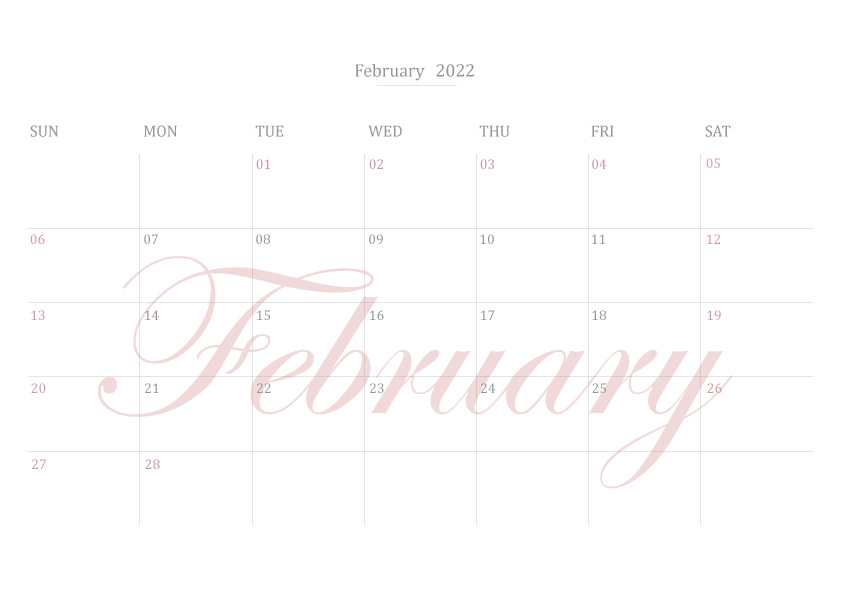 2022年空白行事曆下載_莫蘭迪嫩粉.jpg 2022空白行事曆下載,莫蘭迪嫩粉色簡約設計款,2022年曆月曆免費下載