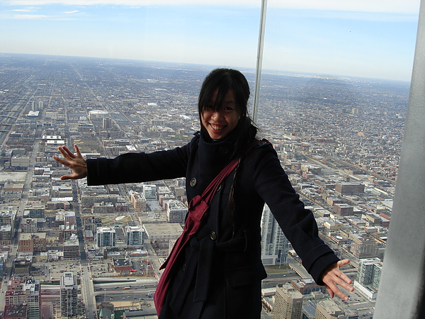 The glass balconies of the Sky Deck