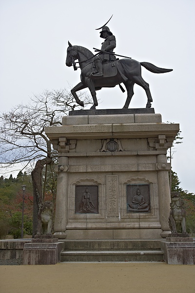 2008日本東北秋旬  青葉城跡(伊達政宗雕像)