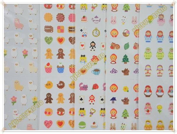 已售完-$75 日本製手帳可用小貼紙 童話系列 俄羅斯娃娃 / 薑餅人
