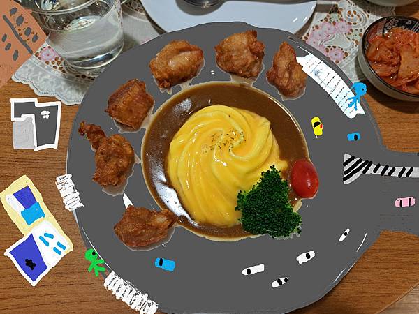 唐揚雞黑咖哩飯
