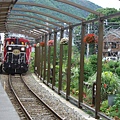 嵯峨野觀光鐵道─列車進站