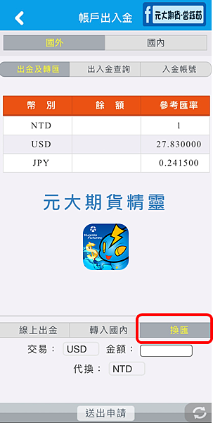 元大期貨精靈 出入金