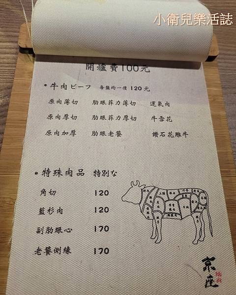 彰化燒肉推薦．京座燒肉 菜單價位