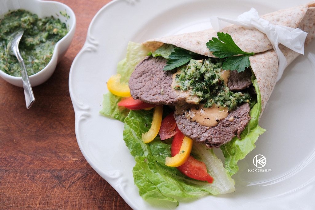 KOKO好食光｜阿根廷青醬牛肉捲餅＿酸香解膩大口吃肉