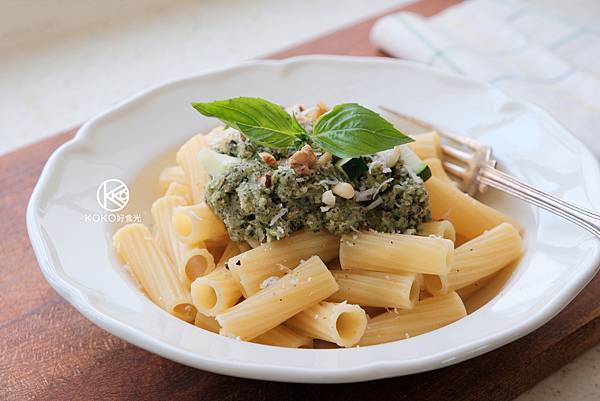 KOKO好食光｜每日堅果櫛瓜青醬義大利麵＿每日適量堅果健康更