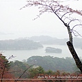 西行戾之松公園展望台 遠眺細雨濛濛的松島美景～