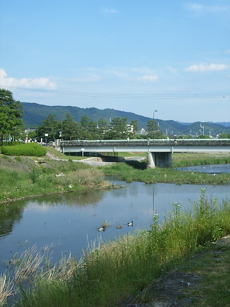 鴨川映著藍天白雲～