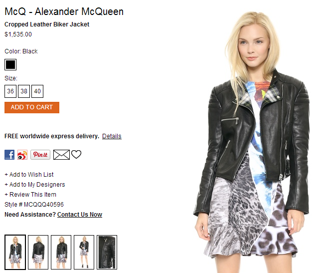 McQ - Alexander McQueen Cropped Leather Biker Jacket   SHOPBOP.png