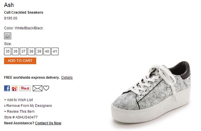 Ash Cult Crackled Sneakers   SHOPBOP