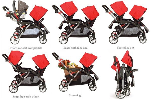 kolcraft contours options lt tandem stroller