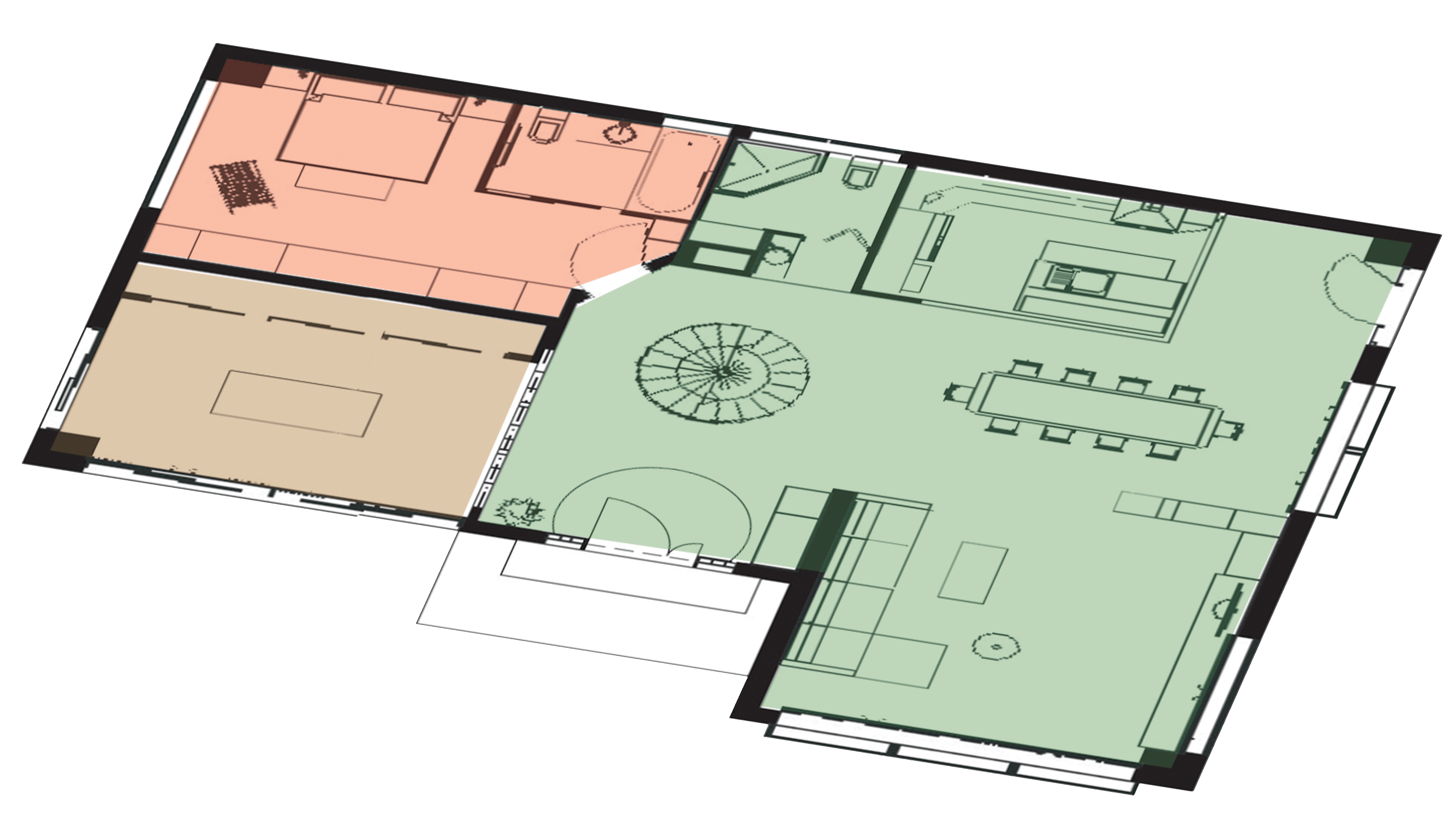 graduate design：floor plan of 1F