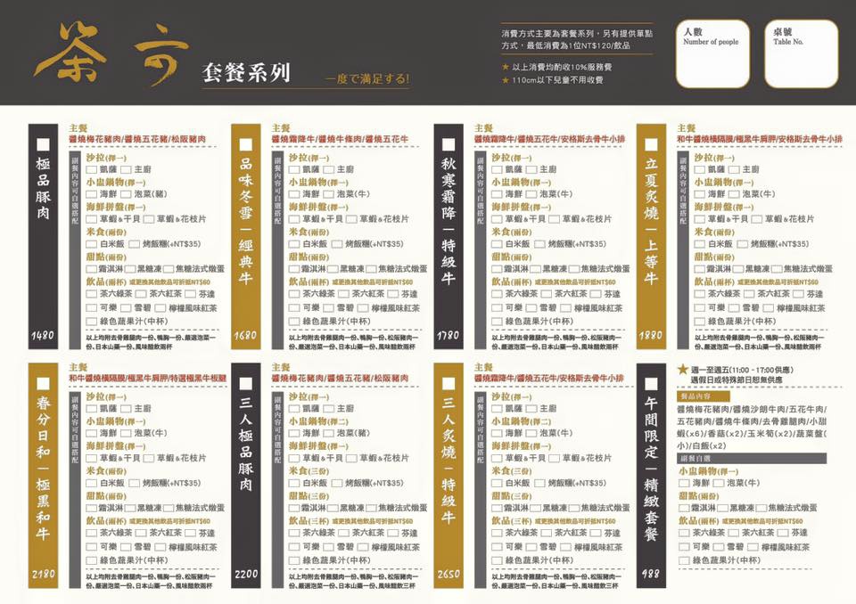 茶六燒肉堂菜單 茶六燒肉堂菜單